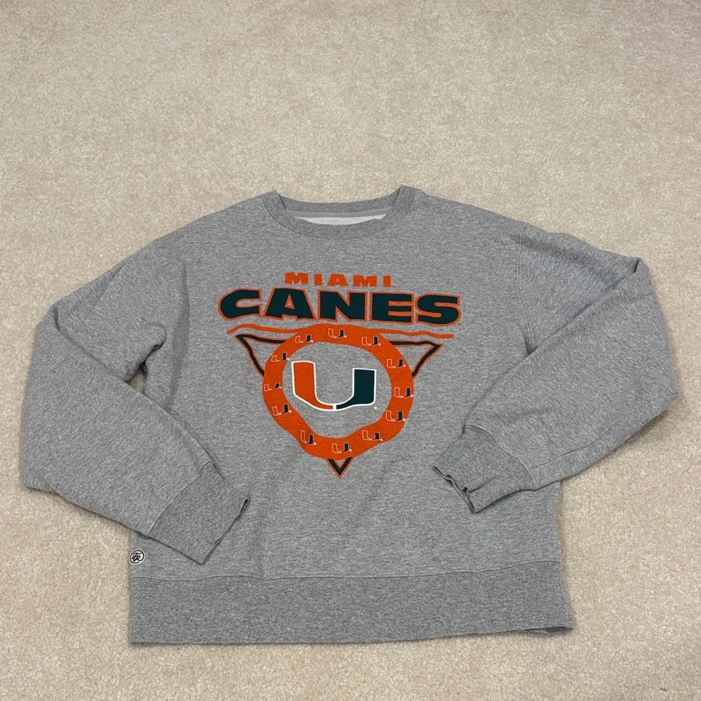 Miami Canes Gray Crewneck